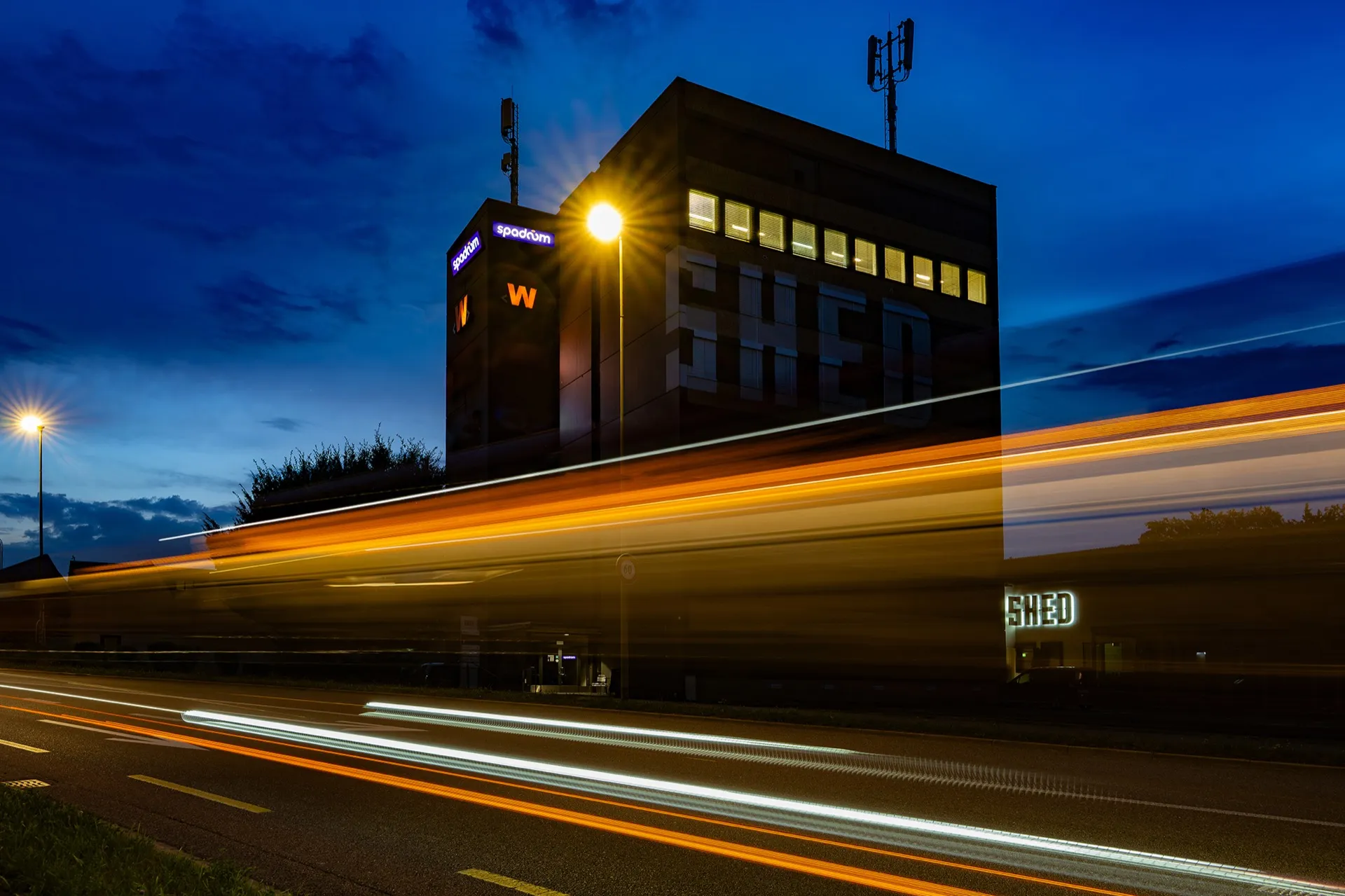 Spadoom (Schweiz) GmbH office in Wädenswil at dusk